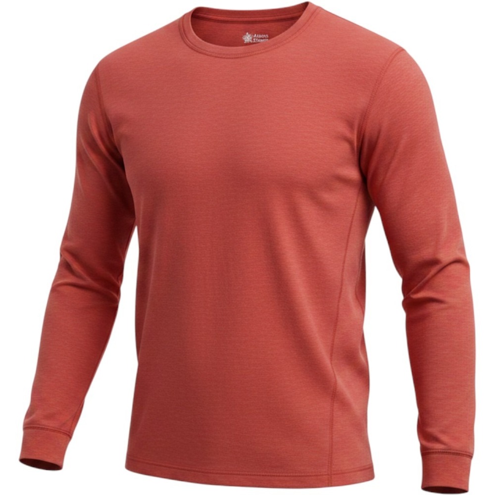 Alpine Design Mad Peak LS Duofold Crew Shirt Mens S Antique Rosewood UPF 50+ NEW